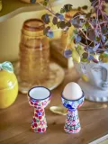 Набор подставок для яиц Bloomingville Florist, 2 шт., каменная керамика, 5 см, разноцветные — фото 2