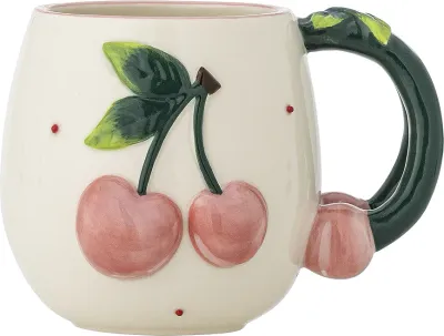 Кружка Bloomingville Berrie, 420 мл, каменная керамика, розовая