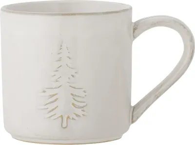 Кружка Bloomingville Winter, 300 мл, каменная керамика, бежевая