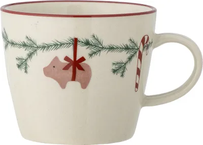 Кружка Bloomingville Yule, 300 мл, каменная керамика, бежевая