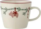 Кружка Bloomingville Yule, 300 мл, каменная керамика, бежевая — фото 1