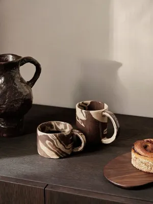 Кружка ferm living ryu, каменная керамика, коричневая · арт. fabr 1104268818