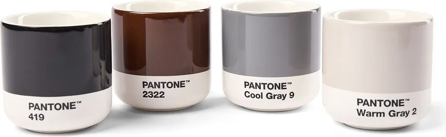 Набор кружек Copenhagen Design Pantone, 4 шт., 100 мл, фарфор, разноцветный