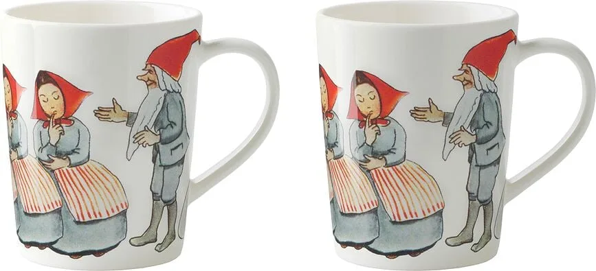 Набор кружек Design House Stockholm Elsa Beskow, 2 шт., 6 см, фарфор, белый