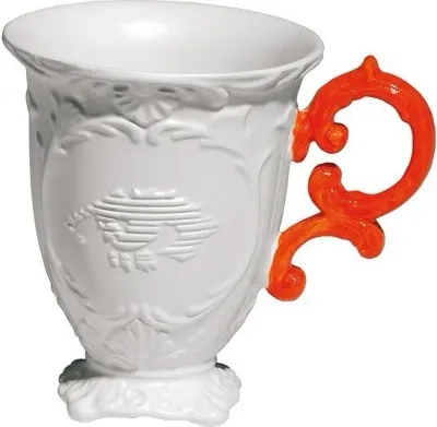 Кружка Seletti I-Mug, 10 см, фарфор, оранжевая