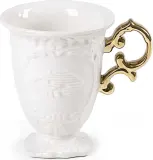 Кружка Seletti I-Wares Gold, 10 см, фарфор, белая — фото 1