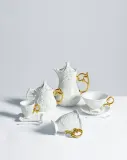 Кружка Seletti I-Wares Gold, 10 см, фарфор, белая — фото 2
