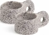 Набор кружек Seletti Newlithic, 2 шт., 7,2 см, фарфор, серый — фото 4