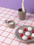 Набор кружек Seletti Newlithic, 2 шт., 7,2 см, фарфор, серый — фото 5