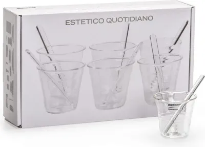 Набор кружек Seletti Estetico Quotidiano, 6 предметов, 5,8 см, стекло