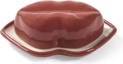 Масленка Serax Les Objets Mouleversants, 18 12 см, каменная керамика, красная