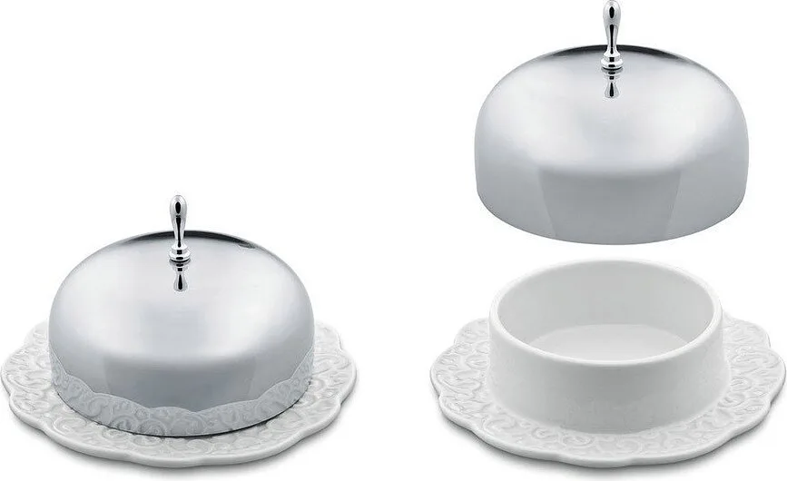 Масленка Alessi Dressed, 12 12 см, фарфор