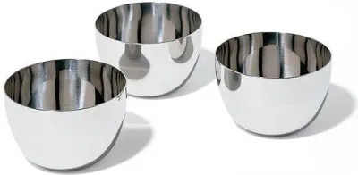 Набор салатников Alessi Mami, 3 предмета, нержавеющая сталь, 8,5 см