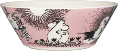 Салатник Arabia Finland Muminki Love 30, фарфор, 15 см, розовый