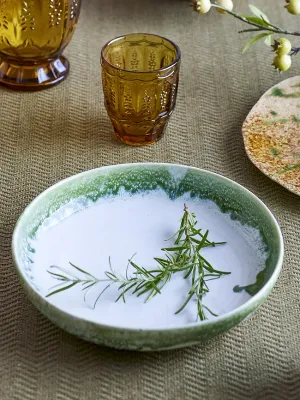 Салатник Bloomingville Prim, каменная керамика, 25 см, зелёный