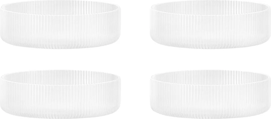 Набор салатников Ferm Living Ripple, 4 предмета, стекло, 12,2 см, белый