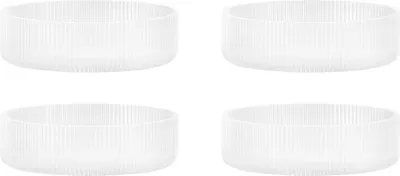 Набор салатников Ferm Living Ripple, 4 предмета, стекло, 12,2 см, белый