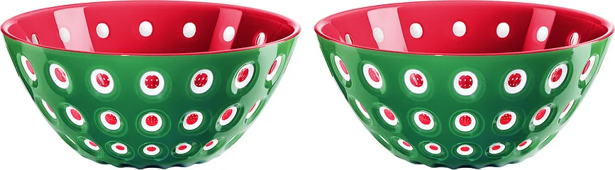 Набор салатников Guzzini Le Murrine, 2 предмета, акрил, 12,5 см, зелёный