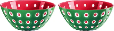 Набор салатников Guzzini Le Murrine, 2 предмета, акрил, 12,5 см, зелёный