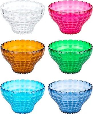 Набор салатников Guzzini Tiffany, 6 предметов, пластик, 12 см, разноцветный