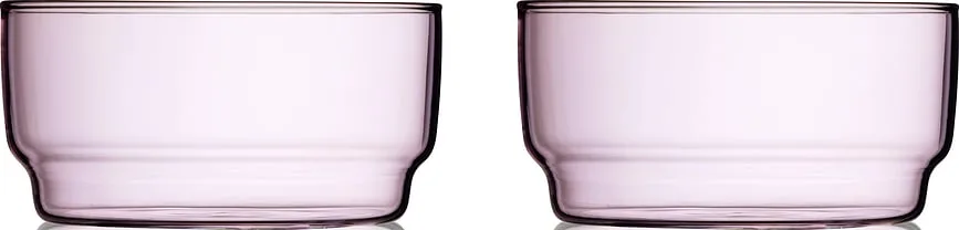 Набор салатников LyngbyGlas Torino, 2 предмета, стекло, 12 см, розовый