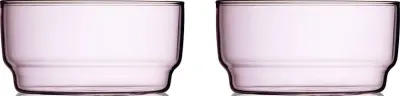 Набор салатников LyngbyGlas Torino, 2 предмета, стекло, 12 см, розовый