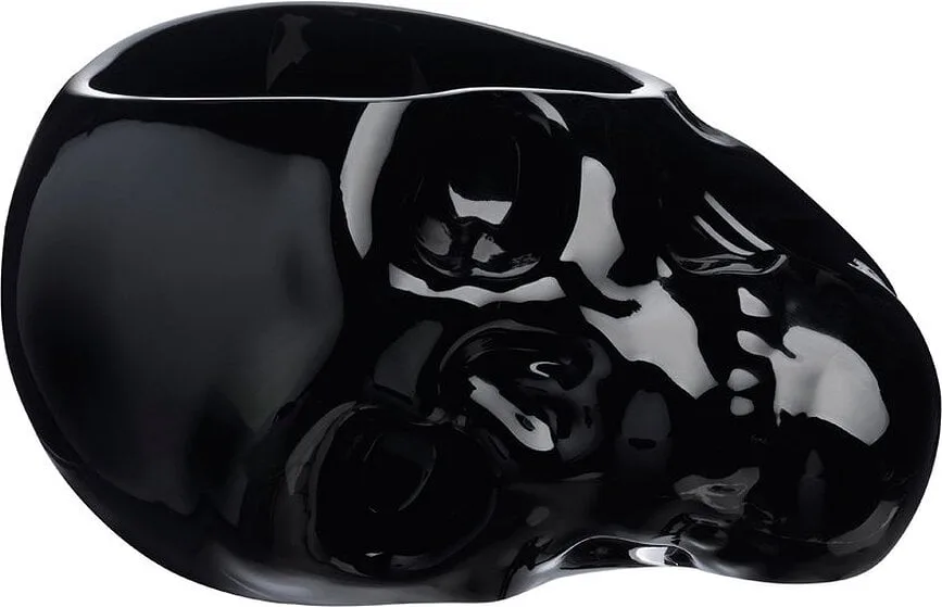 Салатник Nude Memento Mori, хрусталь, 13 см, чёрный