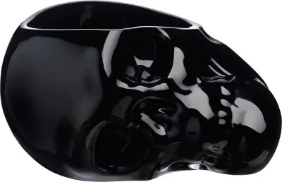 Салатник Nude Memento Mori, хрусталь, 13 см, чёрный
