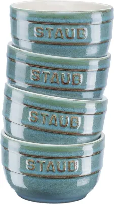 Набор салатников staub xs-minis, 4 предмета, керамика, синий · арт. fabr 40508-155-0