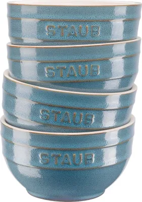 Набор салатников staub, 4 предмета, керамика, синий · арт. fabr 40508-151-0