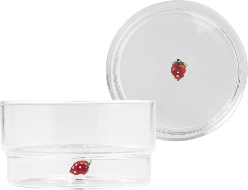 Салатник Zafferano Teca Frutta, стекло, 12 см, красный