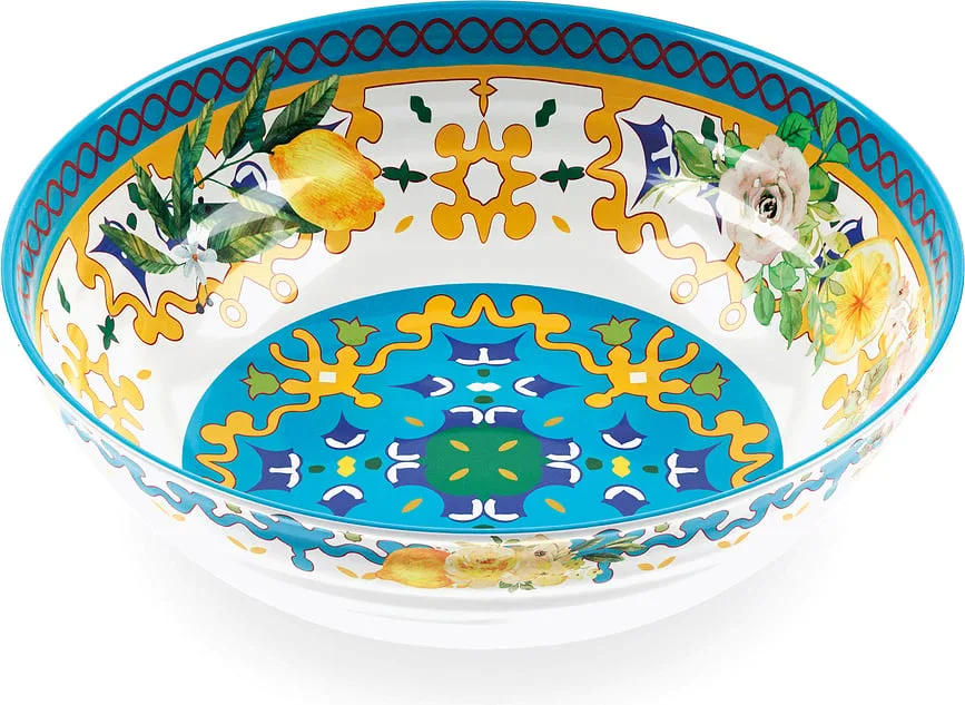 Салатник Guzzini Flowers Lemon, меламин, 30 см, синий