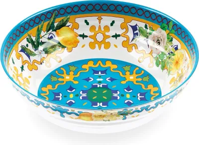 Салатник Guzzini Flowers Lemon, меламин, 30 см, синий