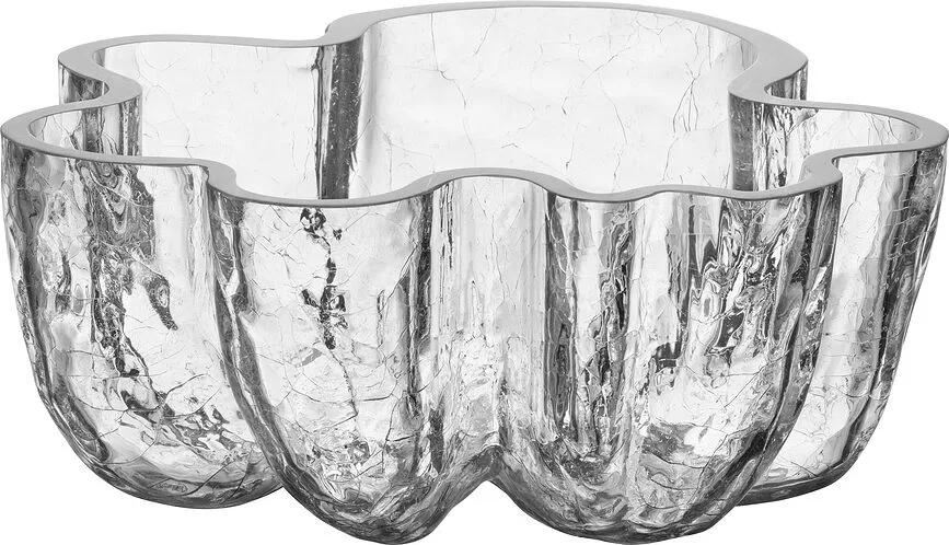 Салатник Kosta Boda Crackle, хрусталь, 25 см, прозрачный