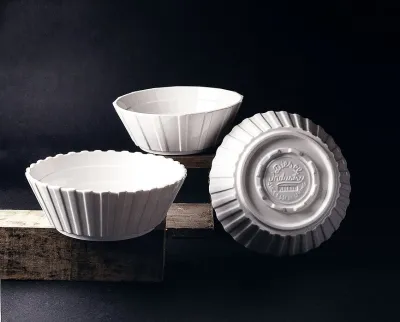 Набор салатников Seletti Machine, 3 предмета, фарфор, 22 см, белый