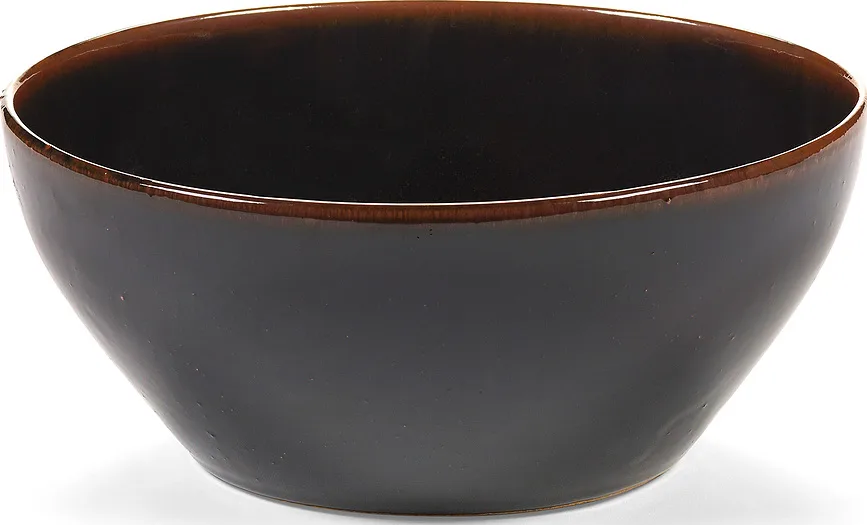 Салатник Serax Out of Lines, каменная керамика, 25 см, коричневый