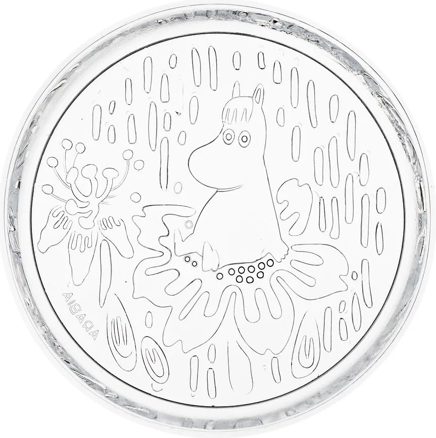 Блюдо сервировочное Arabia Finland Muminki, круглое, стекло, 15,5 см, прозрачное