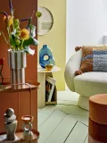 Блюдо сервировочное Bloomingville Amica, круглое, каменная керамика, 39 см, зелёное — фото 3