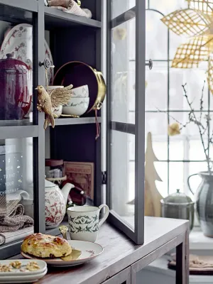 Блюдо сервировочное Bloomingville Beth, круглое, каменная керамика, 30,5 см, красное