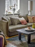 Блюдо сервировочное Bloomingville Heikki, круглое, каменная керамика, 35 см, зелёное — фото 2