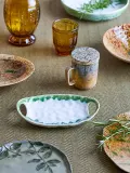Блюдо сервировочное Bloomingville Prim, овальное, каменная керамика, 13,5 22 см, зелёное — фото 1
