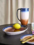 Блюдо сервировочное Bloomingville Tatum, овальное, каменная керамика, 24 32 см, разноцветное — фото 3