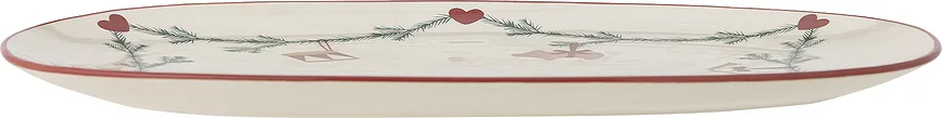 Блюдо сервировочное Bloomingville Yule, овальное, каменная керамика, 23 38,5 см, бежевое