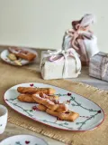 Блюдо сервировочное Bloomingville Yule, овальное, каменная керамика, 23 38,5 см, бежевое — фото 2