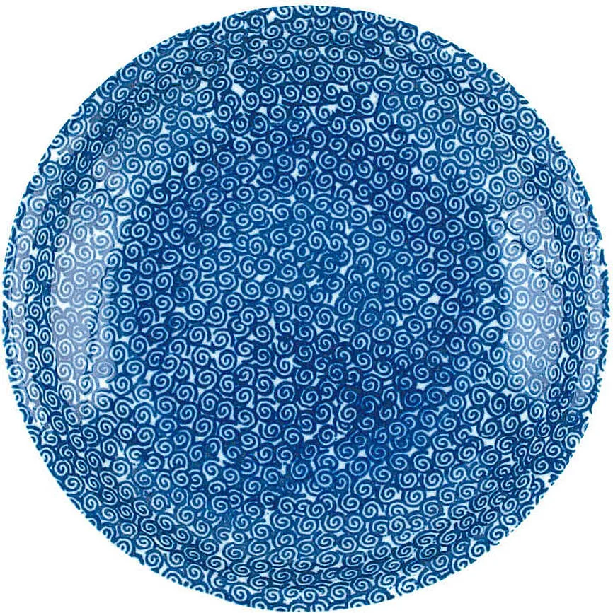 Блюдо сервировочное Driade The White Snow, круглое, фарфор, 32 см, синее