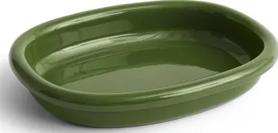 Блюдо сервировочное Hay Barro, круглое, терракота, 27 см, зелёное