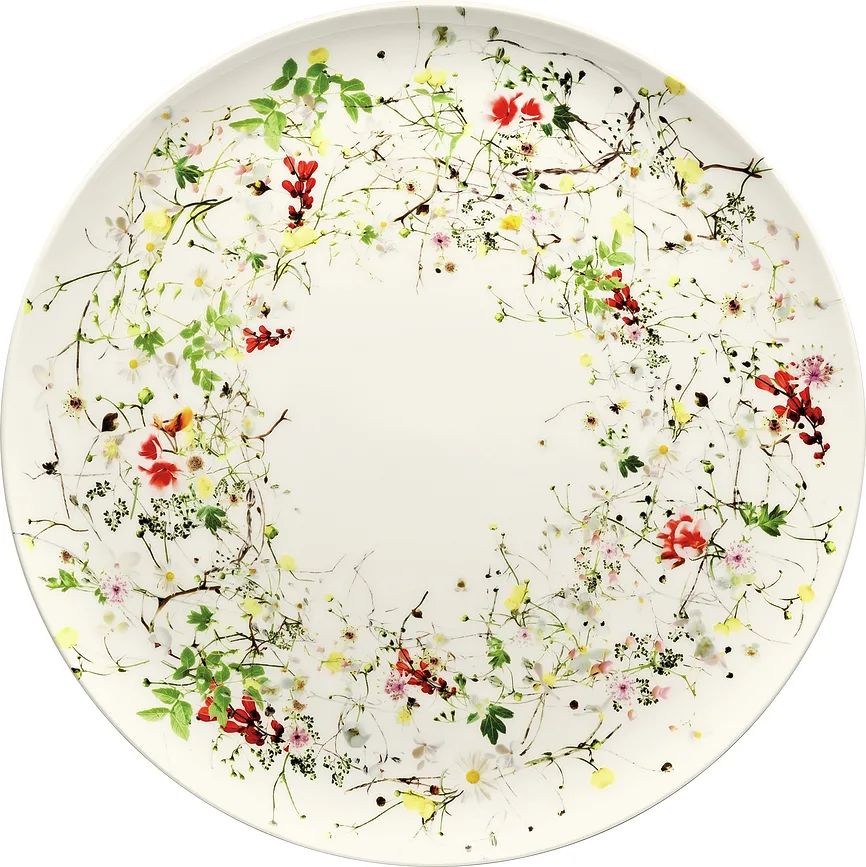 Блюдо сервировочное Rosenthal Brillance Tajemniczy Ogrod, круглое, костяной фарфор, 32 см, белое