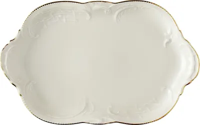 Блюдо сервировочное Rosenthal Sanssouci Elf Gold, овальное, фарфор, 17,8 28,8 см, золотистое