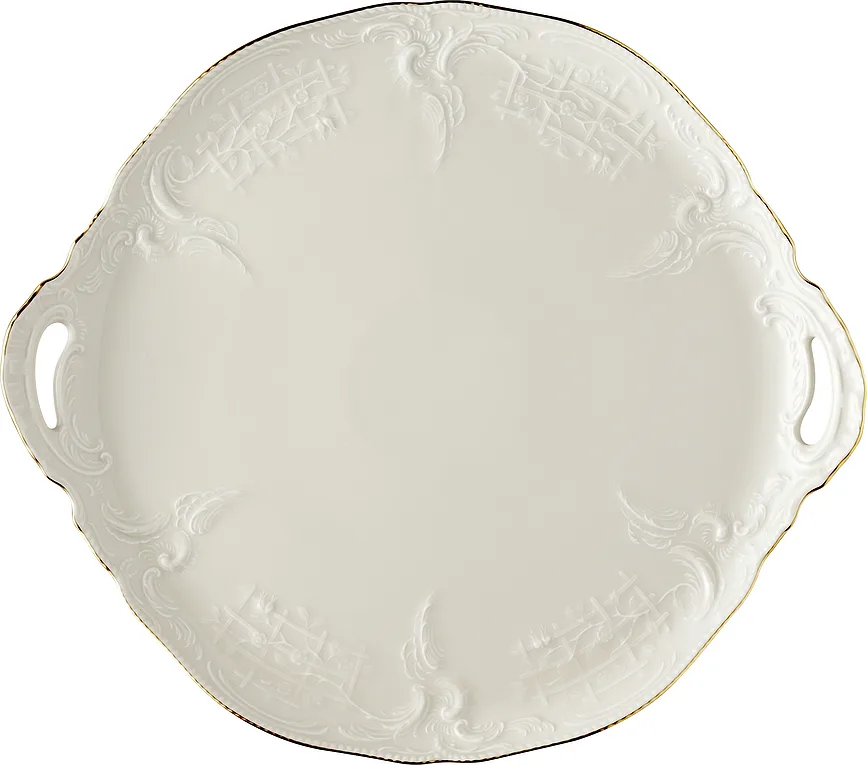 Блюдо сервировочное Rosenthal Sanssouci Elf Gold, овальное, фарфор, 31 34,5 см, золотистое