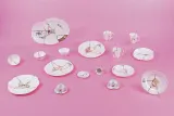 Блюдо сервировочное Seletti Patera Kintsugi 2, круглое, фарфор, 21 см, белое — фото 2